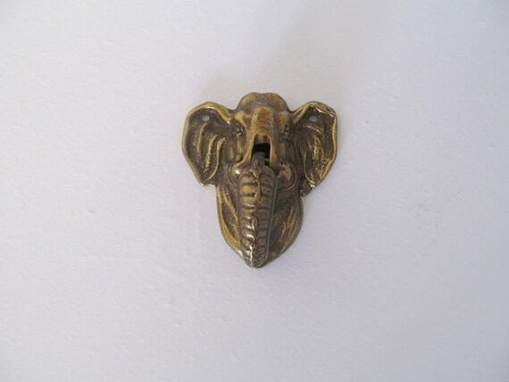 Vintage Brass Elephant Door Knocker Etsy