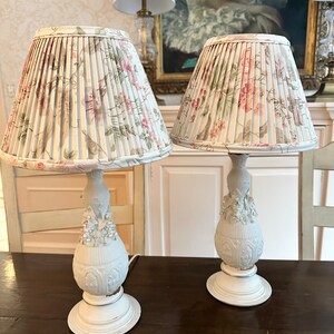 1940s Italian White Bisque Porcelain Lamps - A Pair