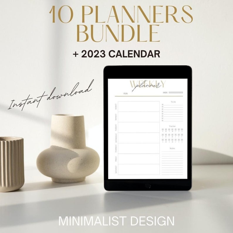 10 Planners Bundle Printable Daily Weekly Monthly Yearly - Etsy