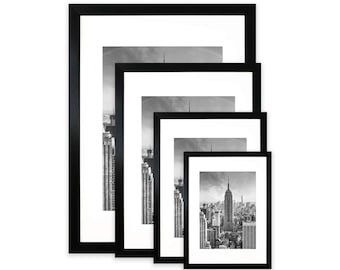 Thin Black Frame A2 A3 A4 A5 A6 Photo Frame - Oxford Black Picture Frames - Large Poster Frames - Home and wall Decor