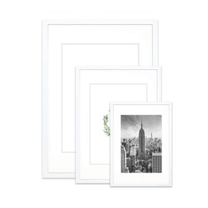 A2 For A3 Poster Frames / A3 For A4 Photo Frame / A4 For A5 / A5 For A6  - White Photo Frame Oxford - Picture Frames with Mount - Home Decor