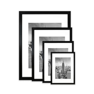 Black or White Matt Picture frame photo frame poster frame with Double  Mount