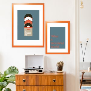 A2 Poster Frames / A3 / A4 Photo Frame / A5 Postcard Frame Oxford Orange Picture Frame Frame with a Mount Home and Wall Decor image 1