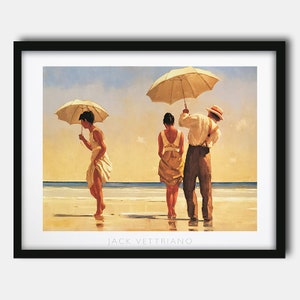 Large Jack Vettriano Mad Dogs Framed Wall Art Framed Print Black Frame Modern Art 50x40cm / 20x16'' Home Decor image 1