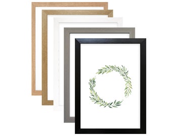 Thin Photo Frame A4 A3 A2 10x8 30x40cm Oxford Grey Black White Oak Effect - Picture Frame - Poster Frame with glass window