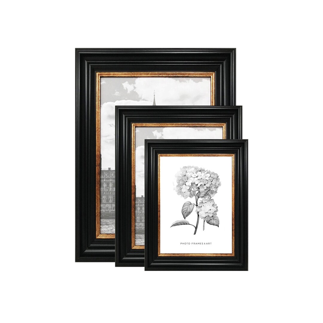 Vintage Black and Gold Photo Frame A4 Picture Frame A3 Photo Frames