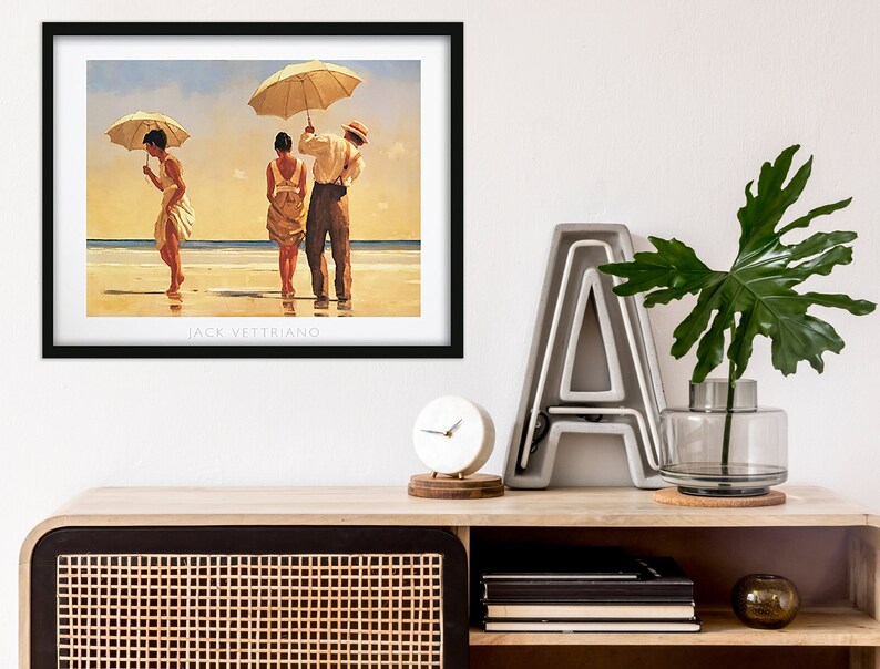 Large Jack Vettriano Mad Dogs Framed Wall Art Framed Print Black Frame Modern Art 50x40cm / 20x16'' Home Decor image 4