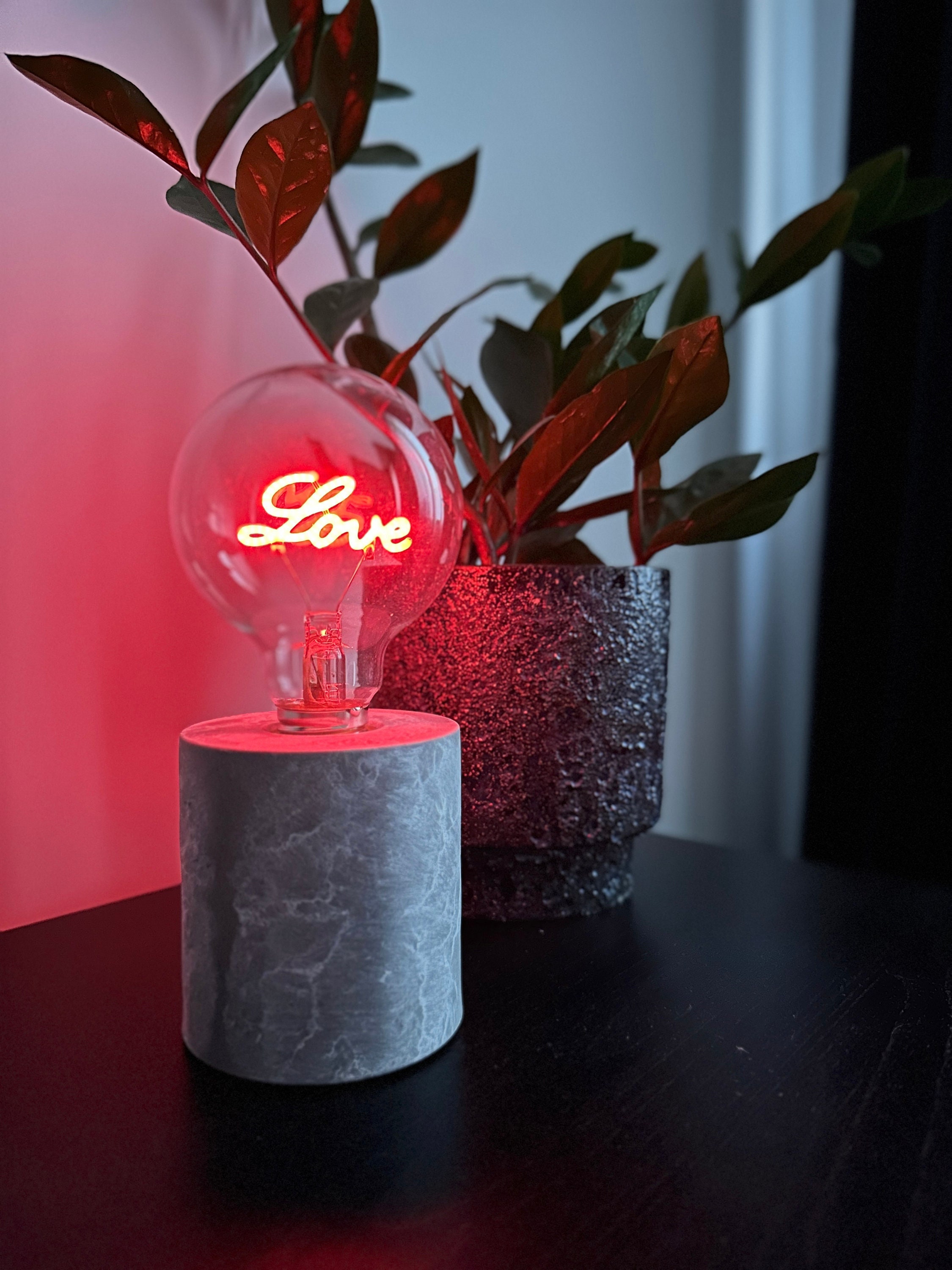 Neon red 2024 light bulb