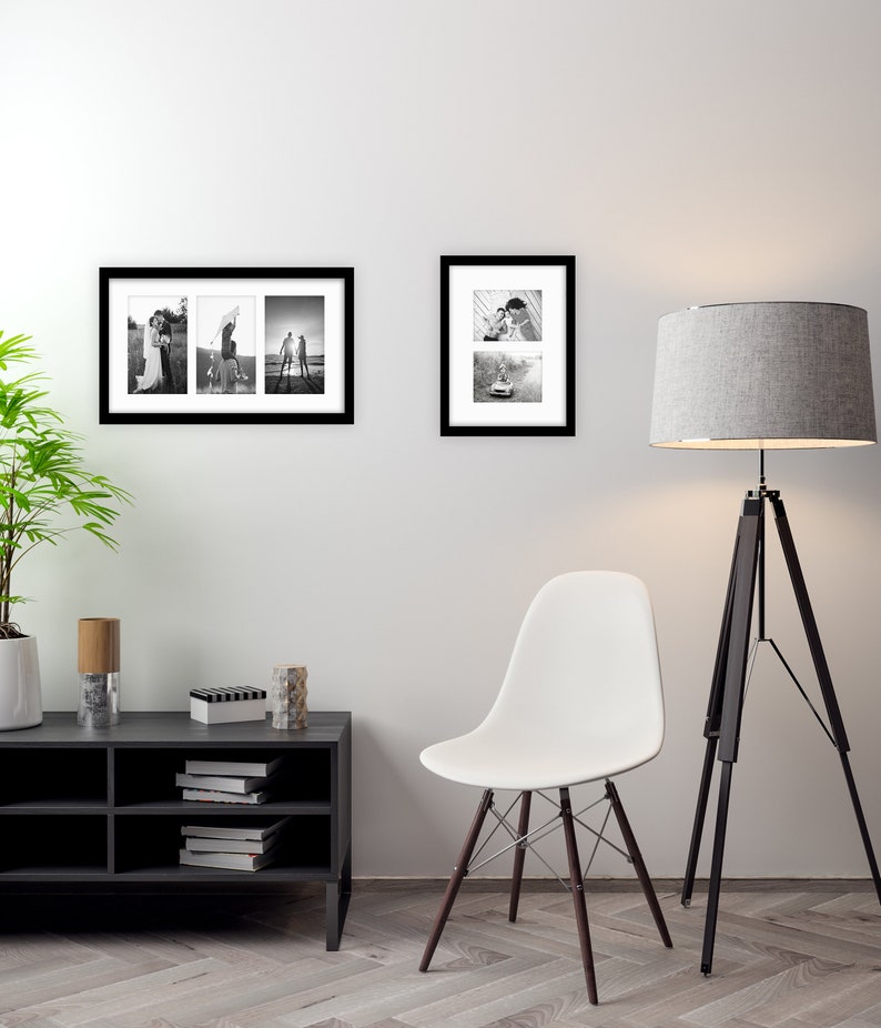 Black White Grey Multi Photo Frames 16x9 for X3 6x4 Etsy UK