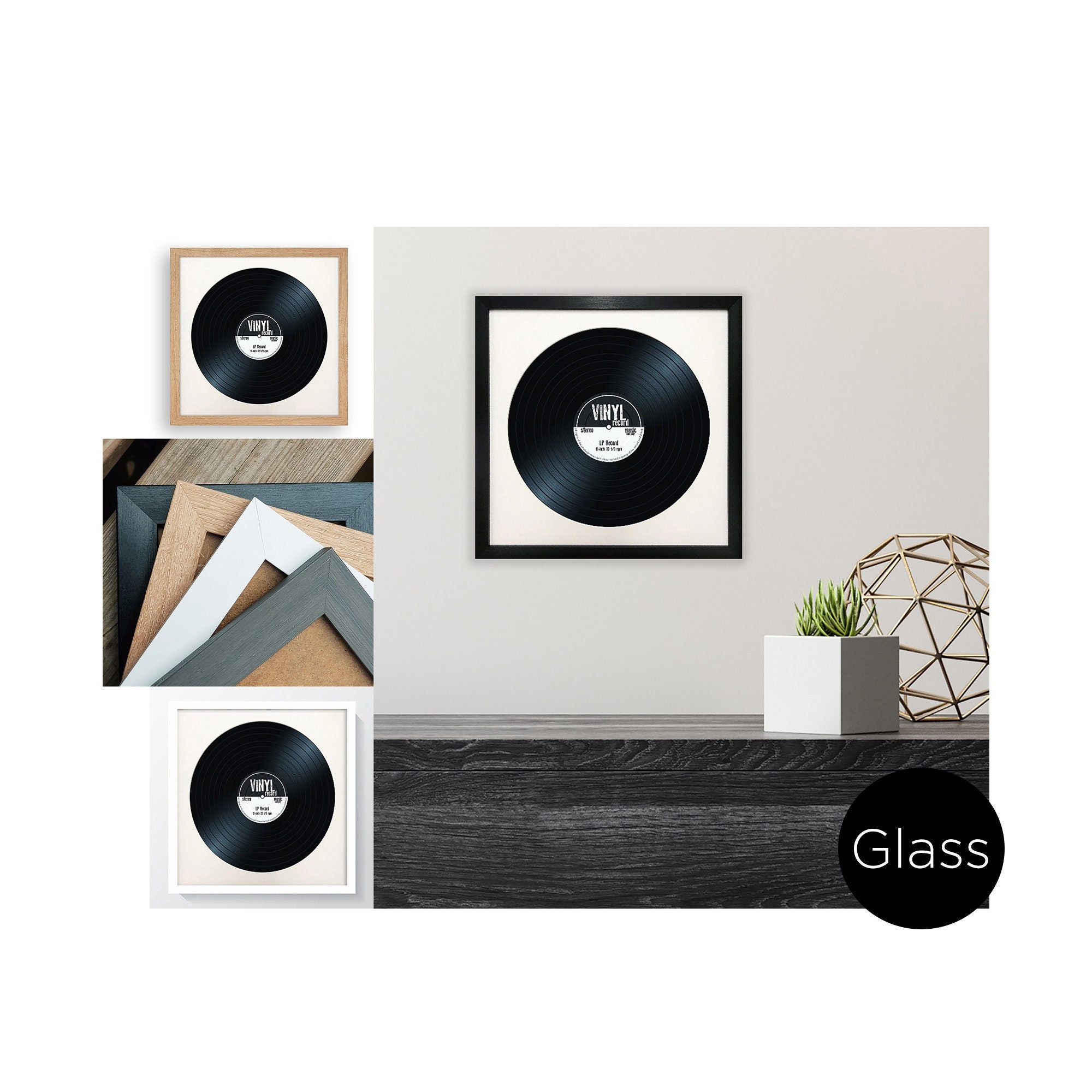 12 Vinyl Frame Oxford / White / Grey / Oak LP - Etsy