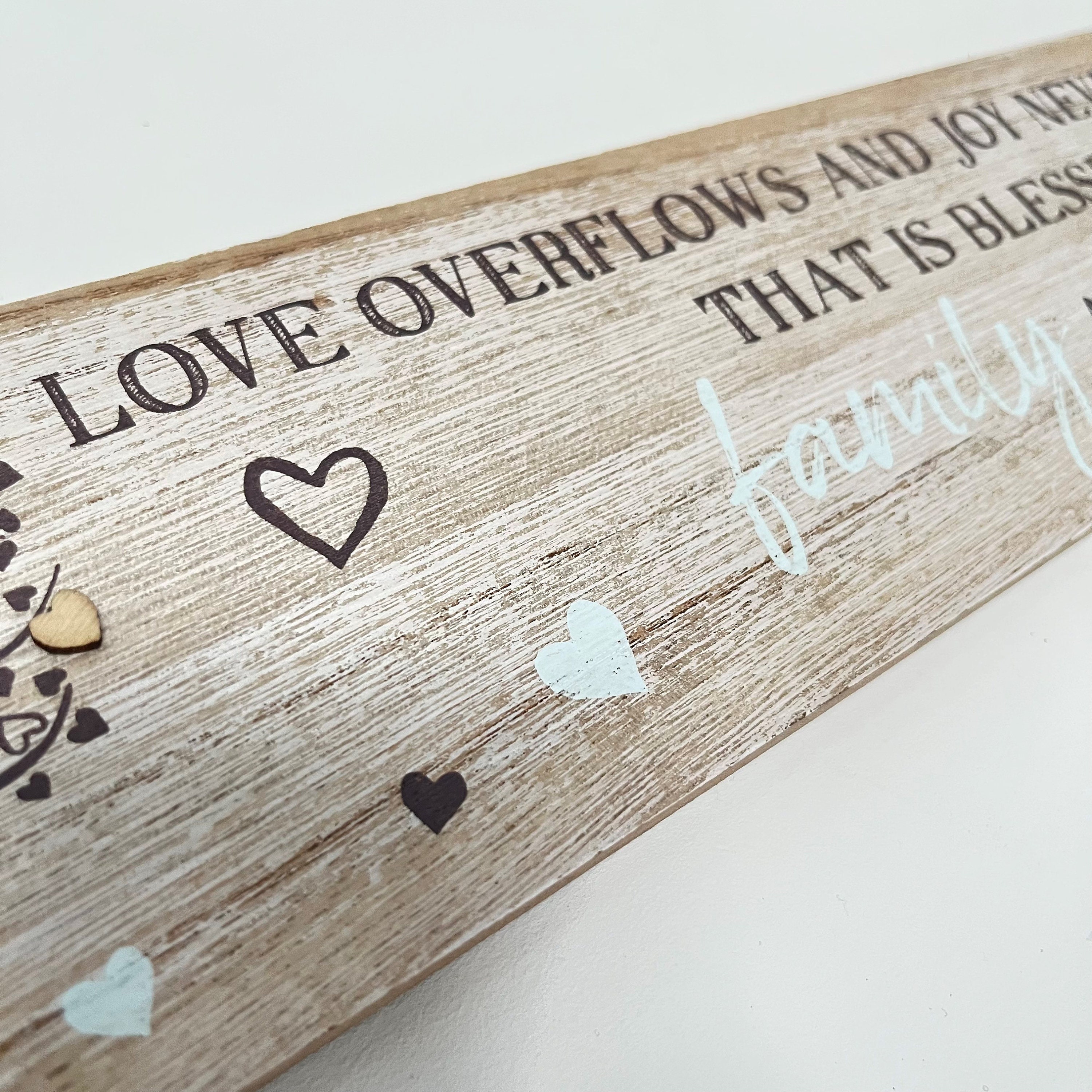 Long Wooden Hanging Plaque Home Decor Wooden Family Wall Etsy UK