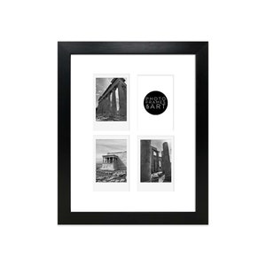 Instax Photo Frame - Frame for 4 x Polaroid Pictures - Black Multi Photo Frame - Home Decor - Multi App Instax Frames