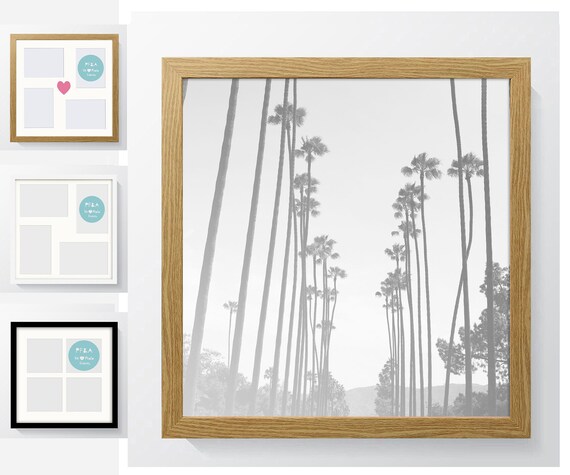 Multi Square Modern Oxford Black White Oak Effect Photo Frame Made In Uk 17x17 14x14 12x12 7x5 6x4 5x5 4x4 Collage
