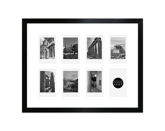 Instax Photo Frame - Frame for 8 x Polaroid Pictures - Black / White Multi Photo Frame - Home Decor - Multi App Instax Frames