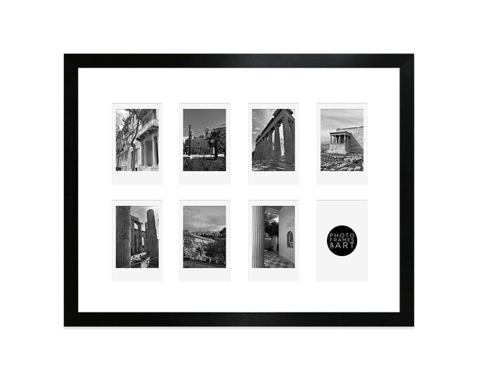 Instax Photo Frame Frame for 8 X Polaroid Pictures Black / White Multi
