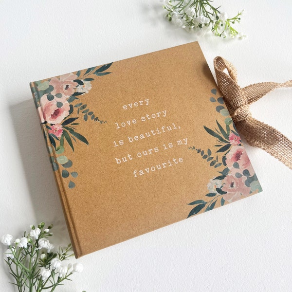 Every Love Story Photo Album - Rustic Floral Wedding Photo Album - 6x4" Photo Albums - Wedding Gift - Wedding Albums