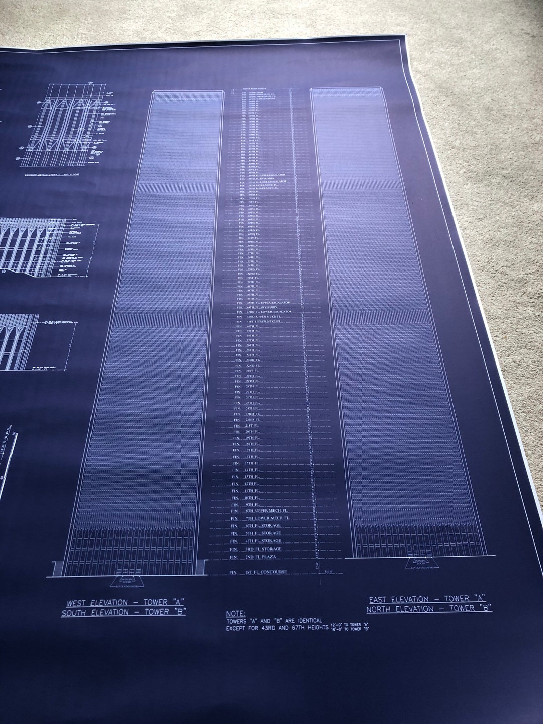 World Trade Centre Architectural Drawings. Various Details of the