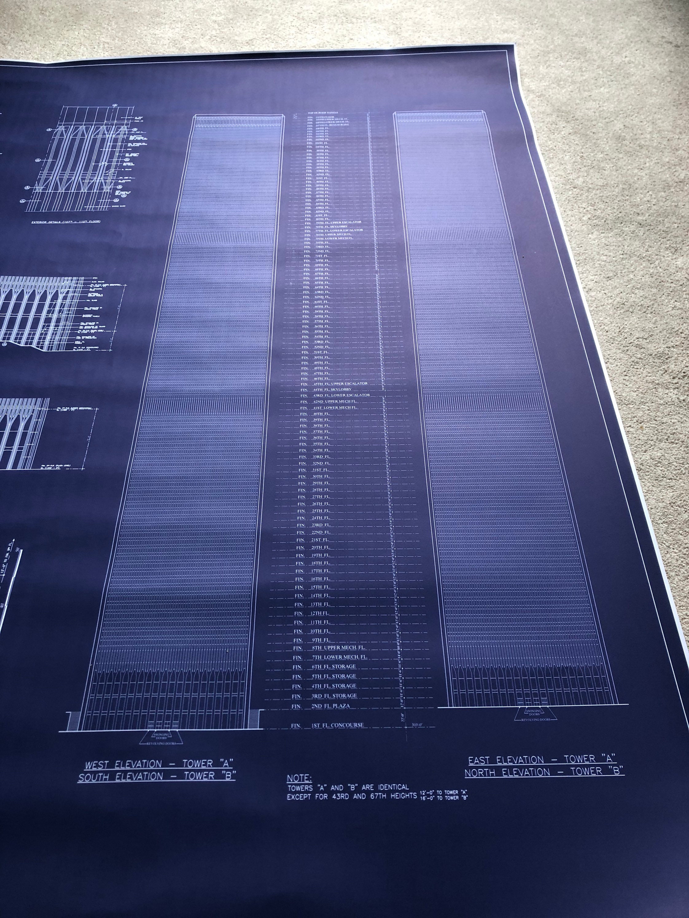 World Trade Centre Architectural Drawings. Various Details of the
