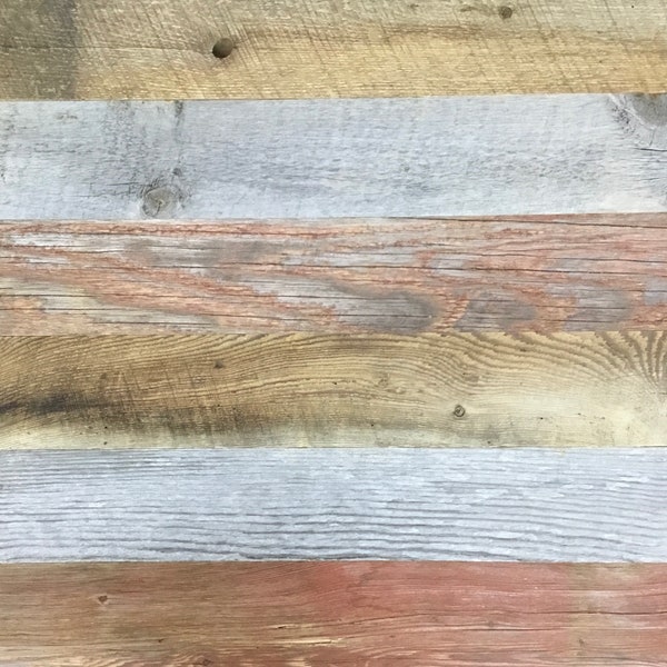 Reclaimed Barnwood Choose Your Color & Width (Sample Board - 2ft long, 3/4” Thick, 3”-5” Wide) - Add Rustic Authenticity to Your Projects!