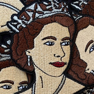 QUEEN Elizabeth II Embroidered Iron on Patch Badge