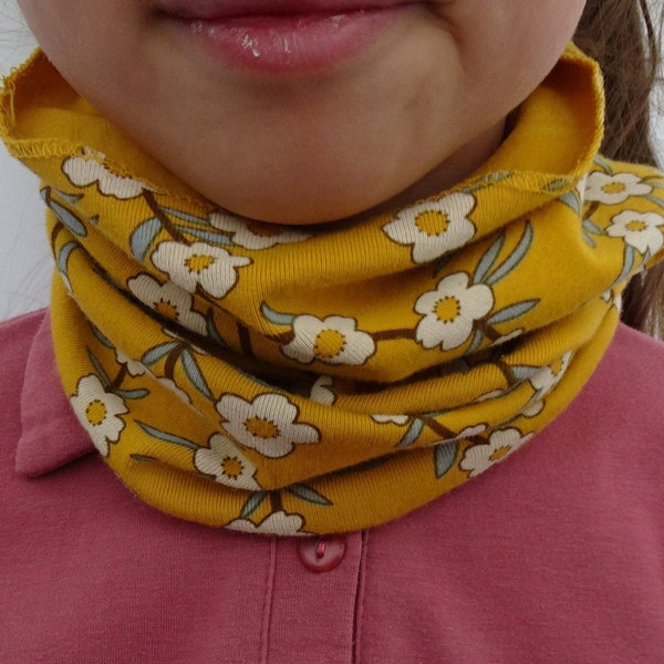 Snood enfant printemps - Tour de cou enfant bébé - Echarpe enfant en jersey extensible