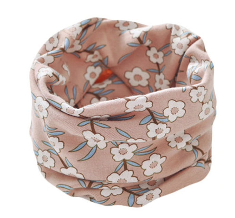 Snood enfant printemps Tour de cou enfant bébé Echarpe enfant en jersey extensible Rose