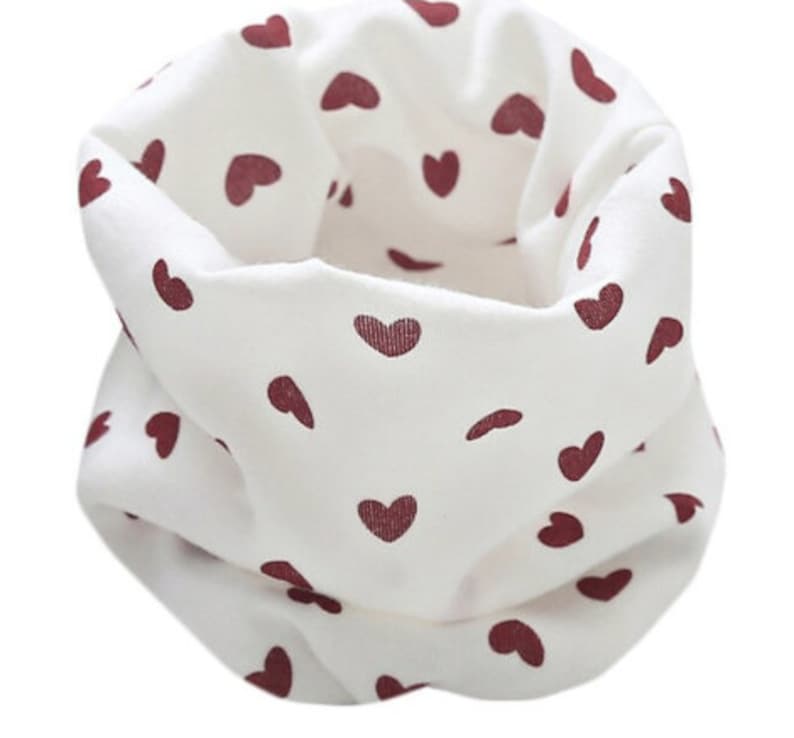 Snood enfant printemps Tour de cou enfant bébé Echarpe enfant en jersey extensible Blanc