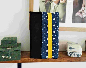 Book cover Adaptable notebook, Adjustable book cover, Book protector pocket fabric notebook
