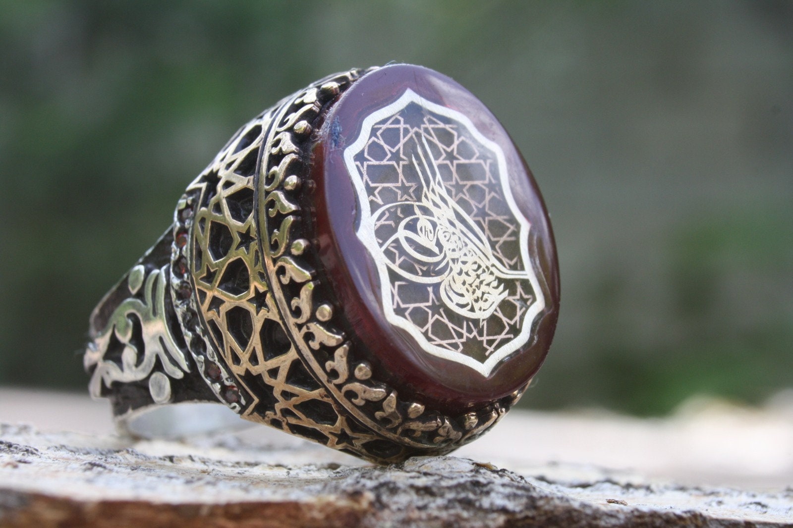 Islamic Ring Ottoman Tughra RingMens RingOttoman RingRings Etsy