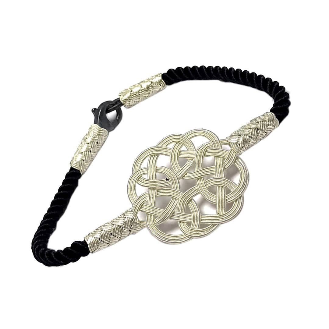1000 Carat Pure Silver Bracelet Traditional Sun Knot Motif | Etsy