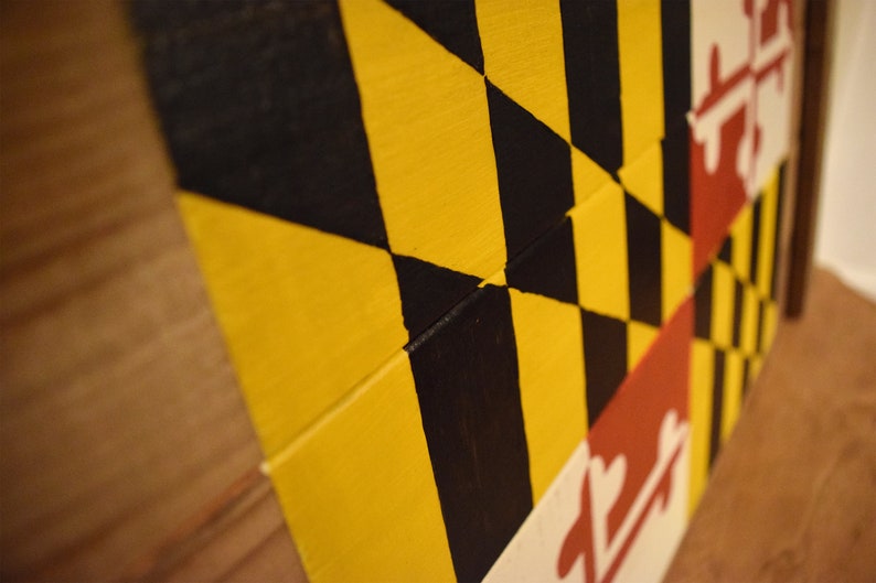 Hand-painted Maryland Flag on Reclaimed Wood - Etsy