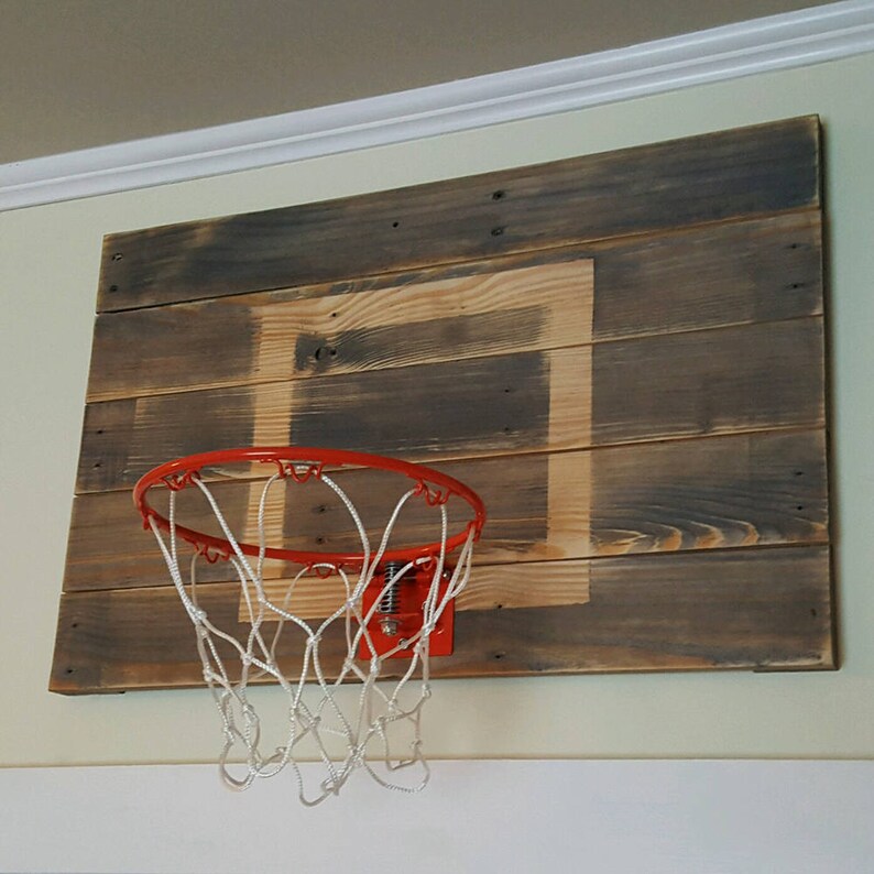 Reclaimed Pallet Wood Basketball Hoop Etsy