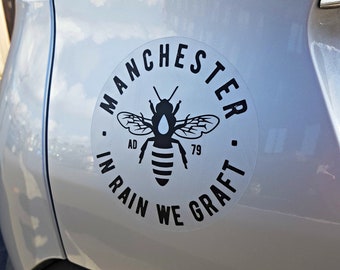 Manchester Bee Black Car Bumber Stickers