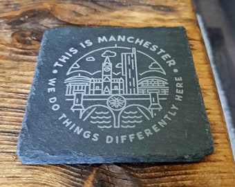 This Is Manchester Slate Coasters