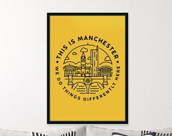 This Is Manchester - Portrait Wall Art Print