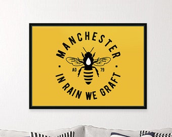 Manchester Bee - Landscape Wall Art Print