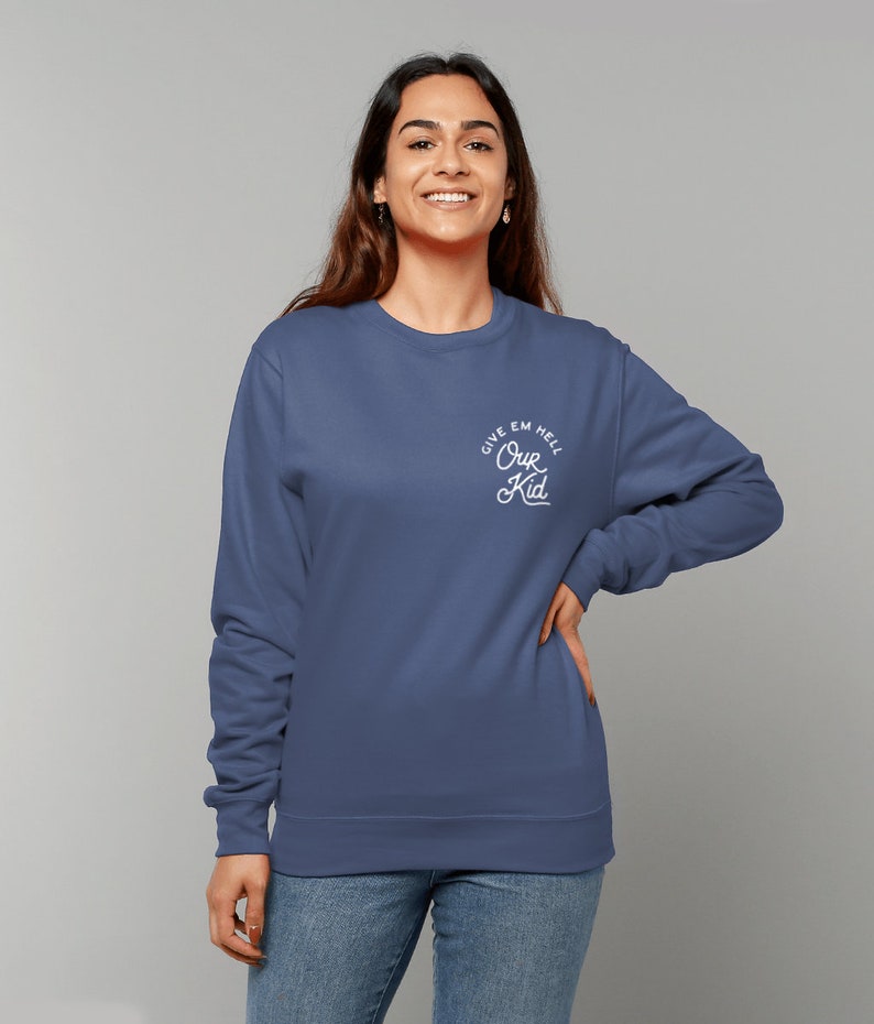 Unisex Our Kid Pocket Logo Sweatshirt Jumper Manchester Streetwear image 2