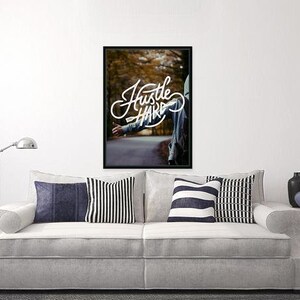 Hustle Hard Motivational Portrait Wall Inspirational Quote Art Print image 4