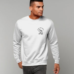 Unisex Our Kid Pocket Logo Sweatshirt Jumper Manchester Streetwear Black On White