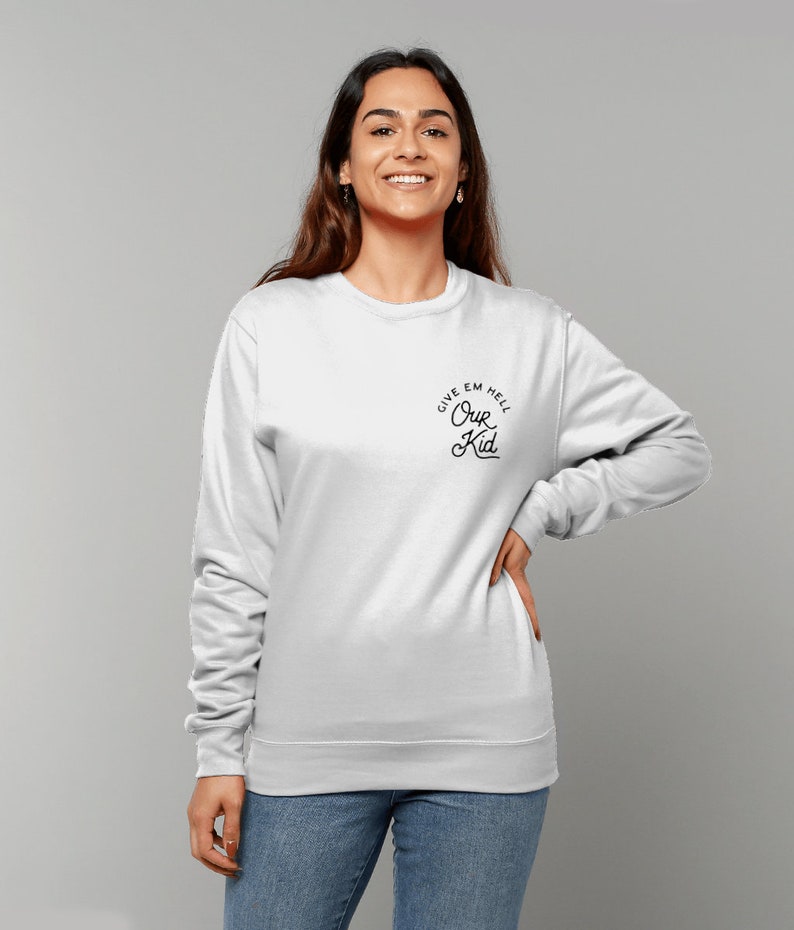 Unisex Our Kid Pocket Logo Sweatshirt Jumper Manchester Streetwear image 7