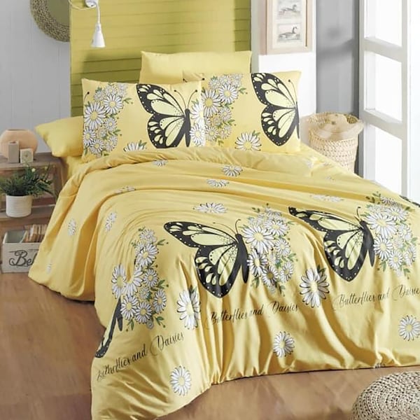 Yellow Bed Sheet Etsy