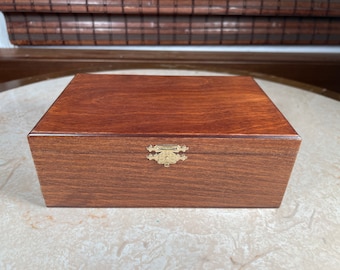 Handmade Wooden Storage Box For Standard Size Chess Pieces - Chessmen not included