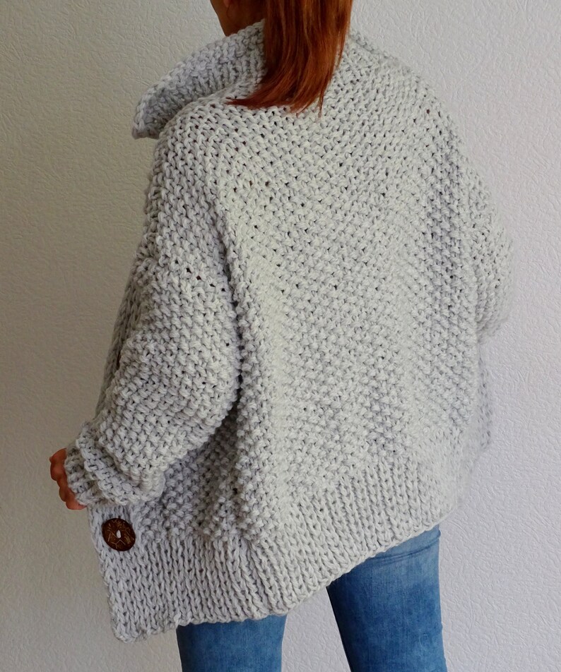 Bulky Knit Casual Women's Cardigan Knit Jacket Bulky Etsy