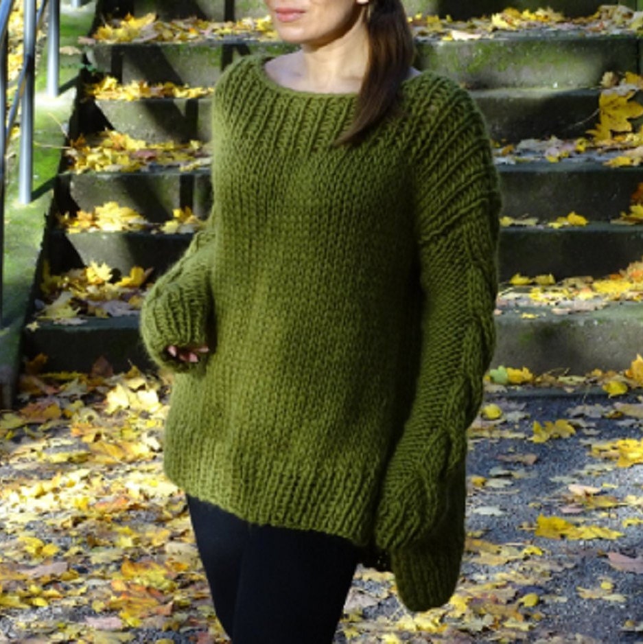 olive knit sweater