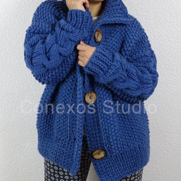LOOSE FIT SOLID SWEATER (ROYAL BLUE)