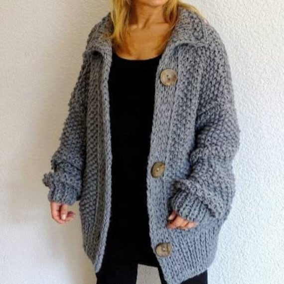 Pearl Cocoon Boho Style Bulky Knit Loose Fits Oversized - Etsy