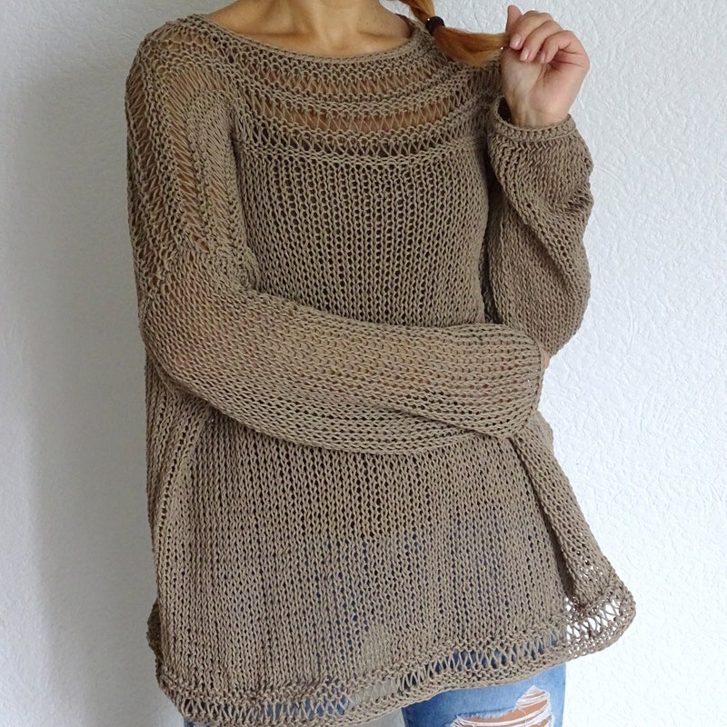 Dusty Open Knit Sweater (S)