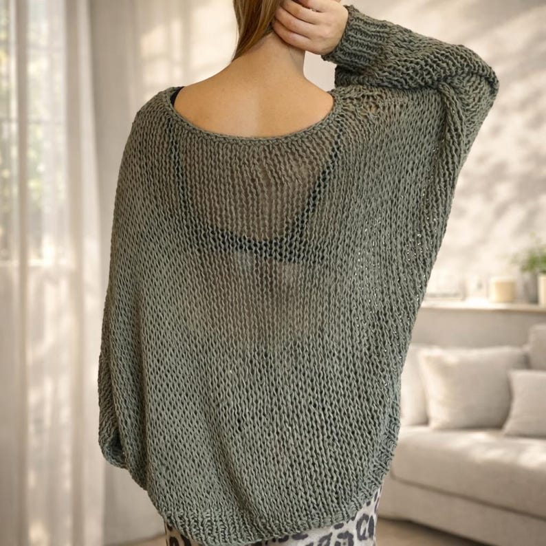 loose knit boho sweater relaxed fit women