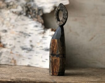 old wooden doll