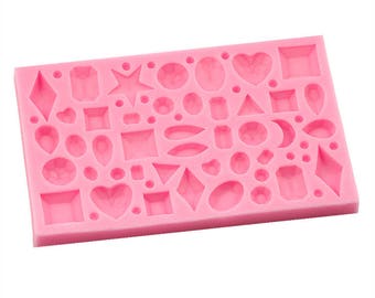 Silicone mold silicone soap mold Mini Gem / diamonds shaped DIY making